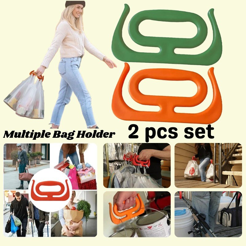 2PCS Portable Grocery Bag Grip Handle | Reusable Shopping Bag Carrier Holder for Easy Carrying