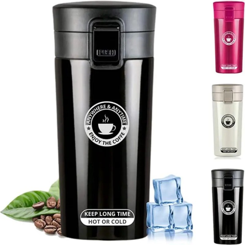 Stainless Steel Vacuum Insulated Coffee Mug With Lid | Thermal Travel Coffee Cup