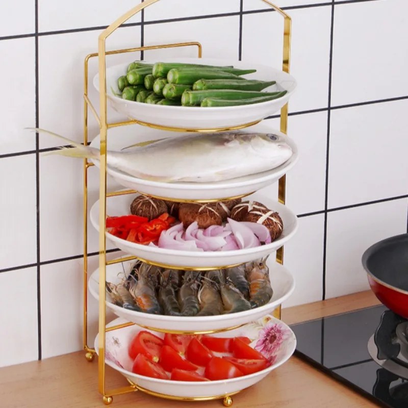 5-Layer Punch-Free Kitchen Dish Rack | Portable Space-Saving Dish Drying & Storage Organizer