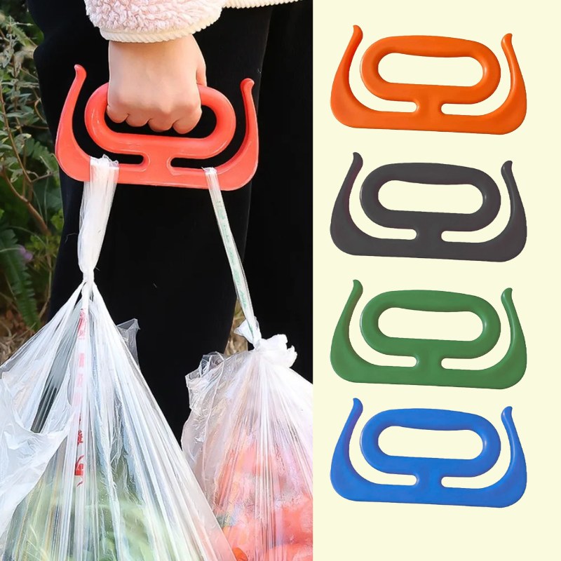 2PCS Portable Grocery Bag Grip Handle | Reusable Shopping Bag Carrier Holder for Easy Carrying