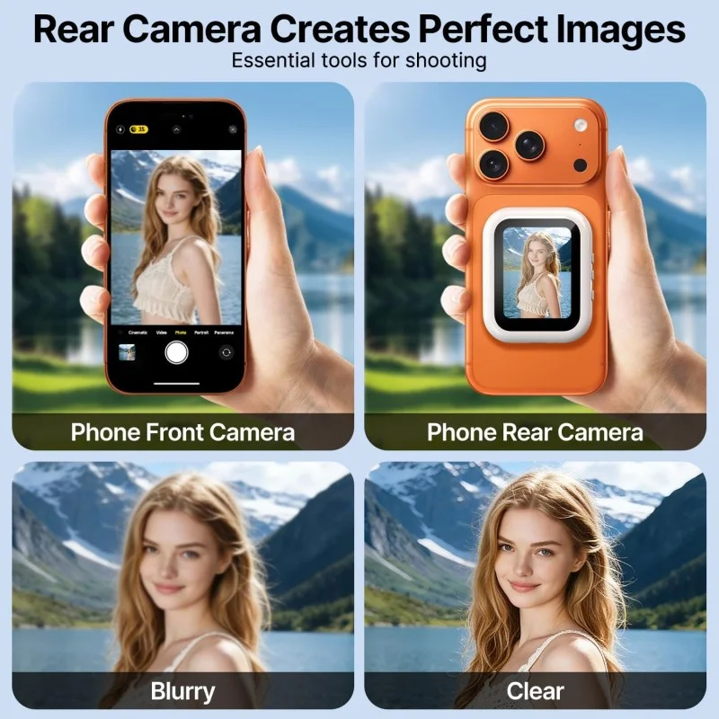 T30 Magnetic Selfie Monitor for Phone – Wireless Bluetooth Vlog Selfie Screen & Remote Camera Preview