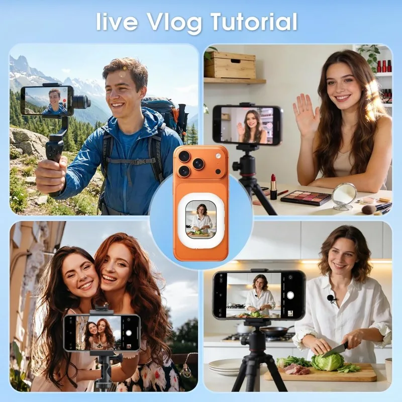T30 Magnetic Selfie Monitor for Phone – Wireless Bluetooth Vlog Selfie Screen & Remote Camera Preview