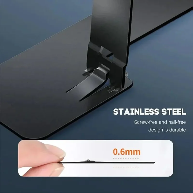 2-Piece Ultra-Thin Mini Phone Kickstand – Universal Metal Folding Desktop Mobile Stand