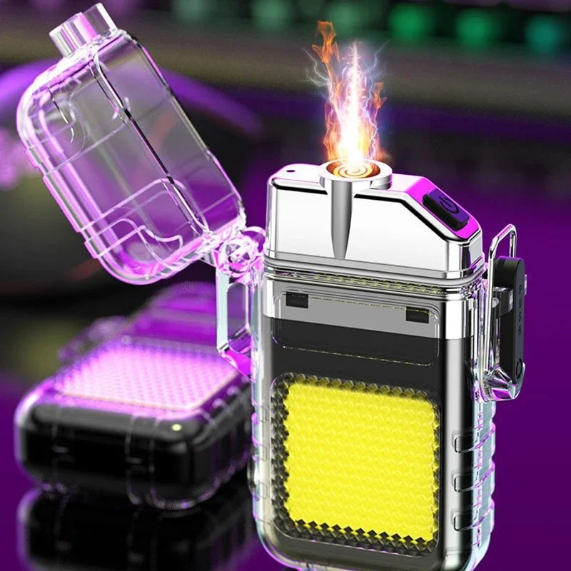 Rechargeable Electric Lighter with LED Light | Windproof Portable Lighter