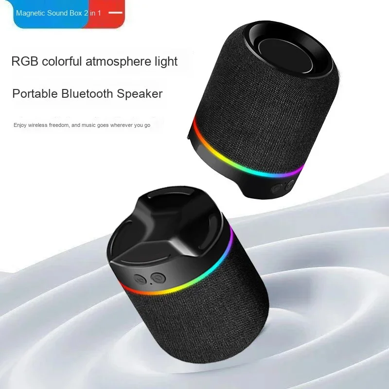 M25 Portable 2-in-1 Magnetic Bluetooth Speaker – Hi-Fi TWS Stereo Subwoofer with TF Card Support
