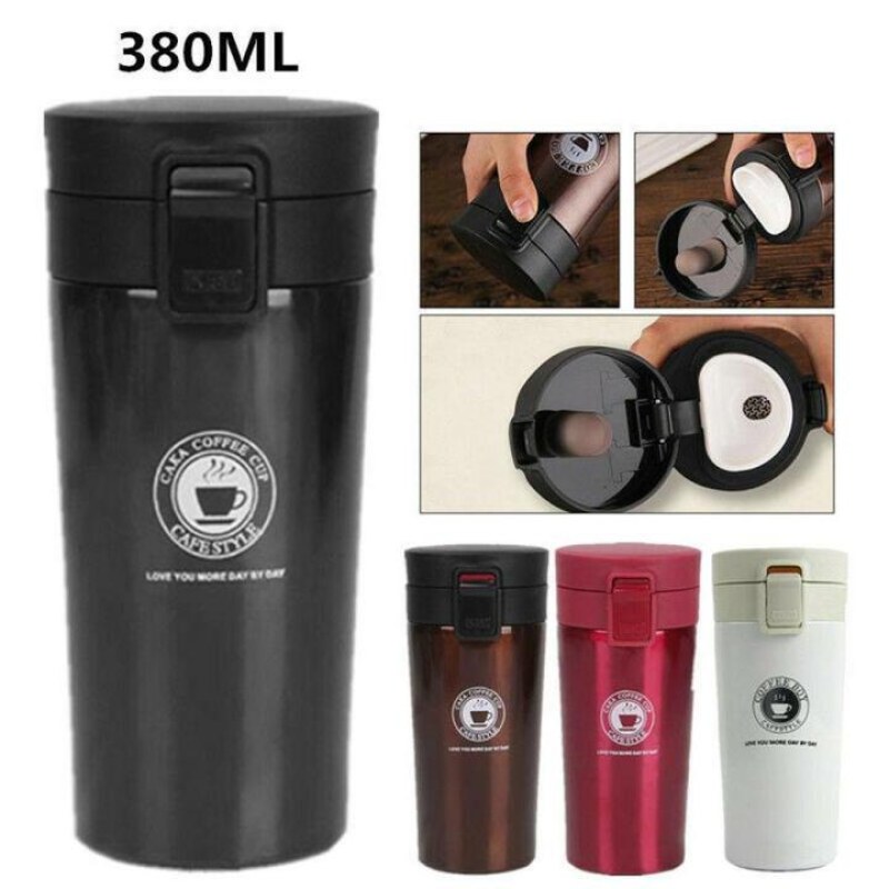 Stainless Steel Vacuum Insulated Coffee Mug With Lid | Thermal Travel Coffee Cup