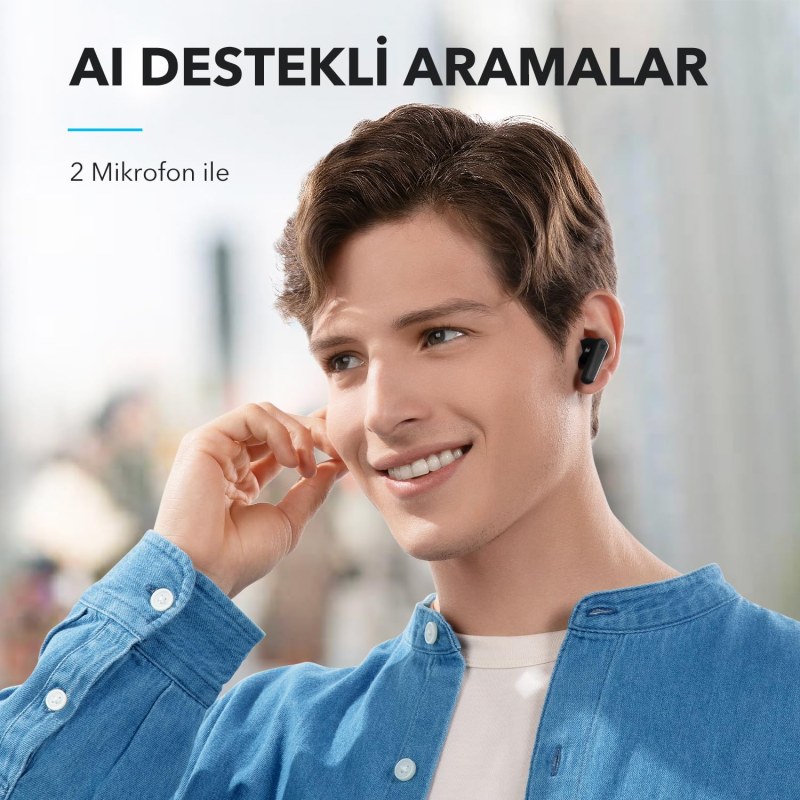 Anker Soundcore R50i True Wireless Earbuds | Bluetooth 5.3 TWS Earphones with Deep Bass & AI Clear Calls