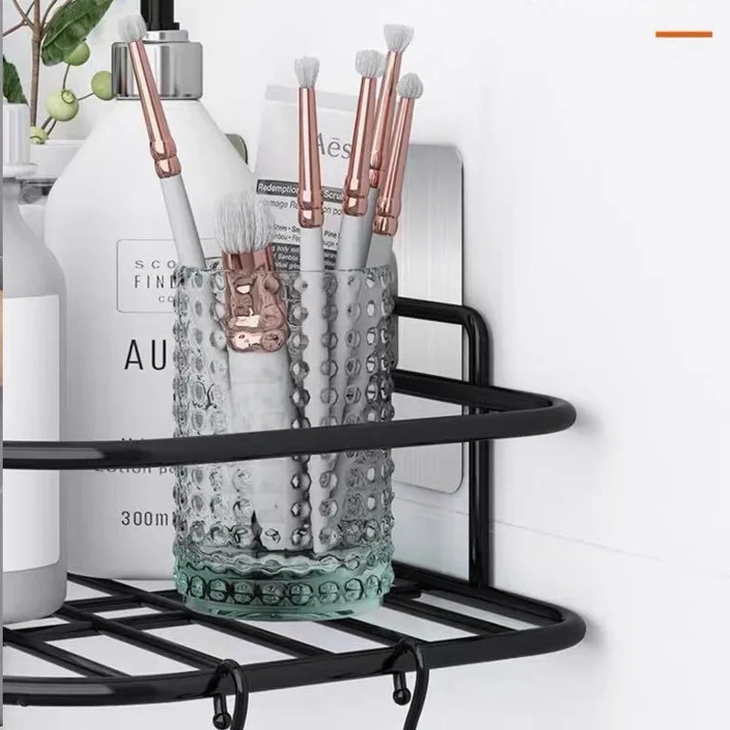 1PCS Stainless Steel Bathroom Corner Shelf | Wall Mounted Shower Storage Rack Organizer