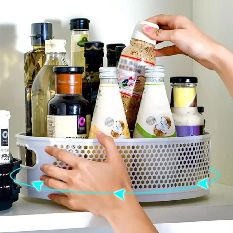 360° Smart Rotating Organizer – Multi-Purpose Rotating Storage Rack for Kitchen, Bathroom & Home