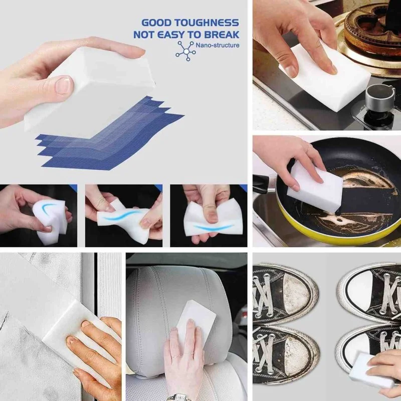 10Pcs Melamine Cleaning Sponges – Extra Thick & Long Lasting Magic Sponge Erasers