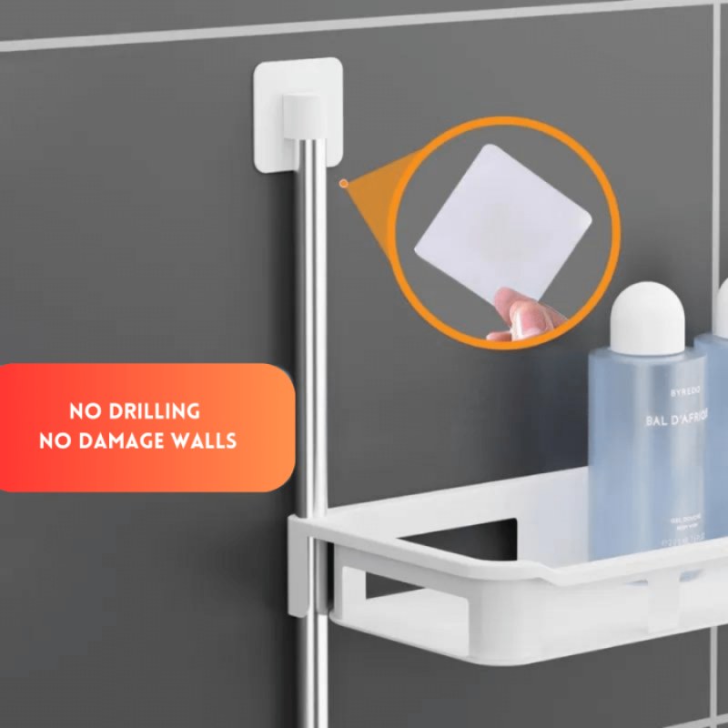 3 Tier Toilet Tank Storage Rack | Wall Mounted Bathroom Organizer Shelf