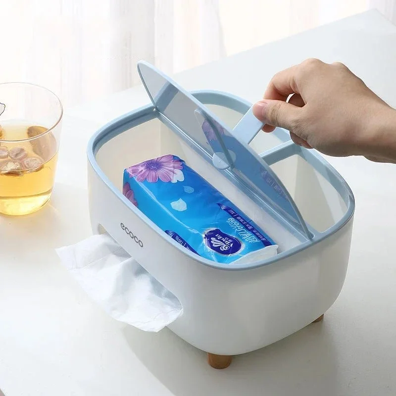 Multifunctional Tissue Storage Box Holder – Household Tabletop Tissue Dispenser & Organizer