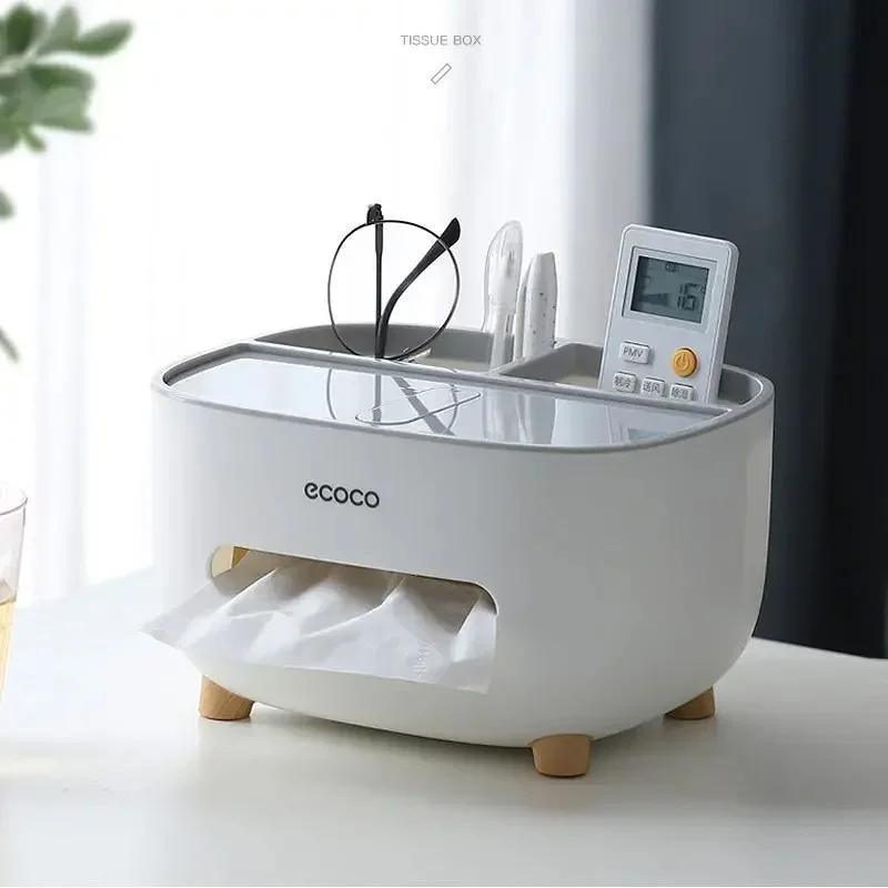 Multifunctional Tissue Storage Box Holder – Household Tabletop Tissue Dispenser & Organizer
