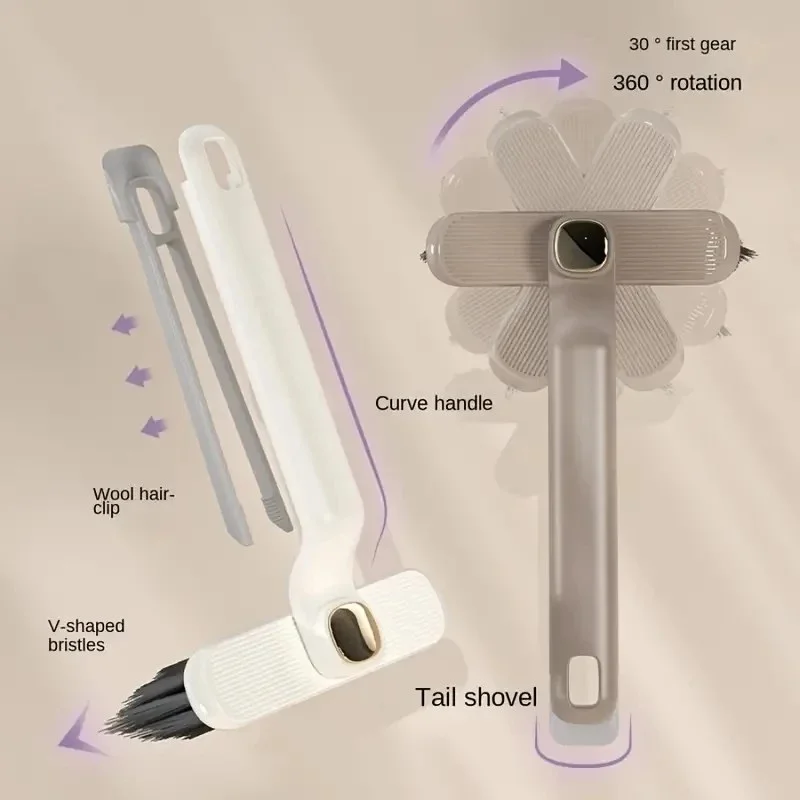 Multipurpose Bathroom Tile & Floor Gap Cleaning Brush – Rotating Crevice Grout Cleaner