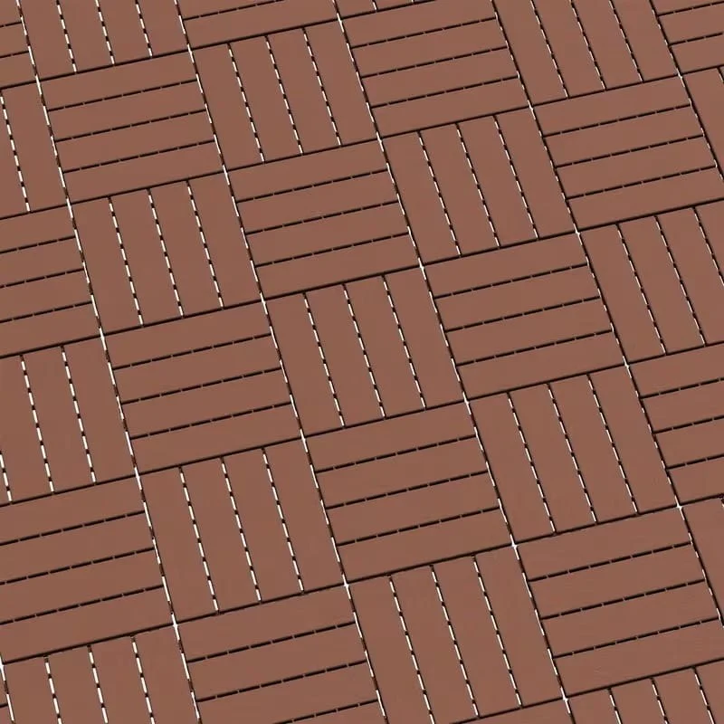 6Pcs Heavy Duty Interlocking Plastic Floor Tiles 12×12 Inch – Waterproof Modular Floor Mat