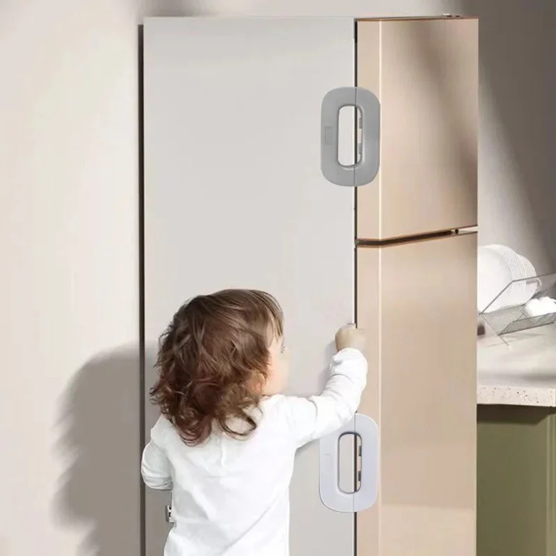 2Pcs Child Safety Refrigerator Lock – Baby Proof Fridge Door Safety Latch & Secure Buckle