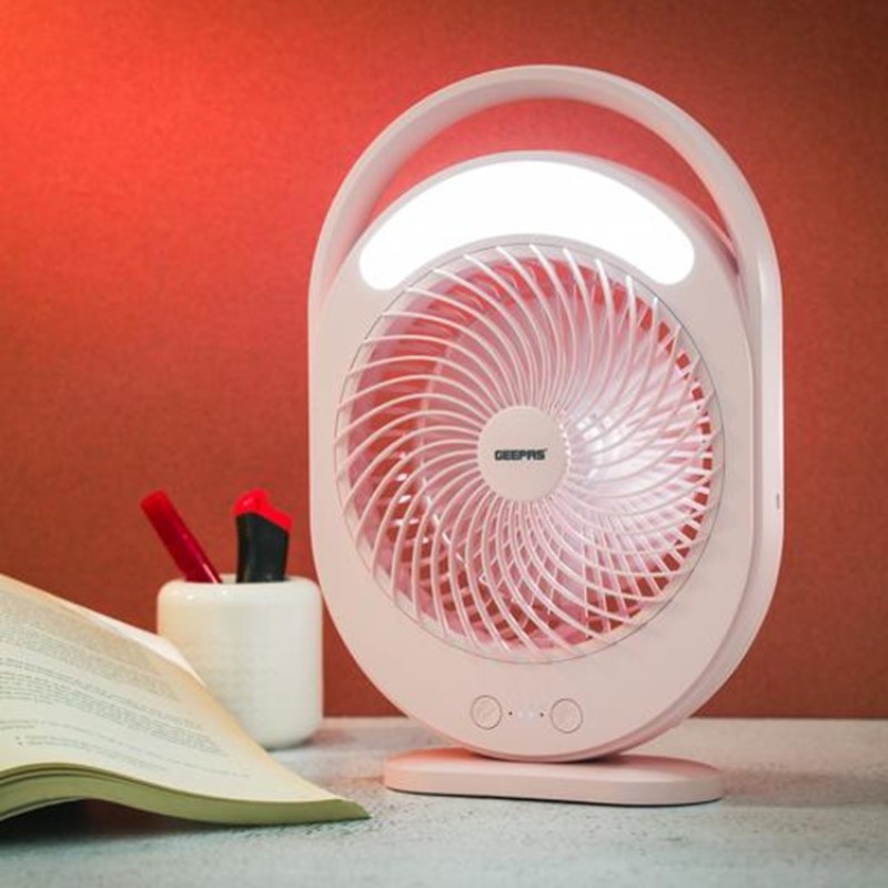 YG-719 Rechargeable LED Multifunctional Table Fan | USB Portable Folding Fan with LED Light