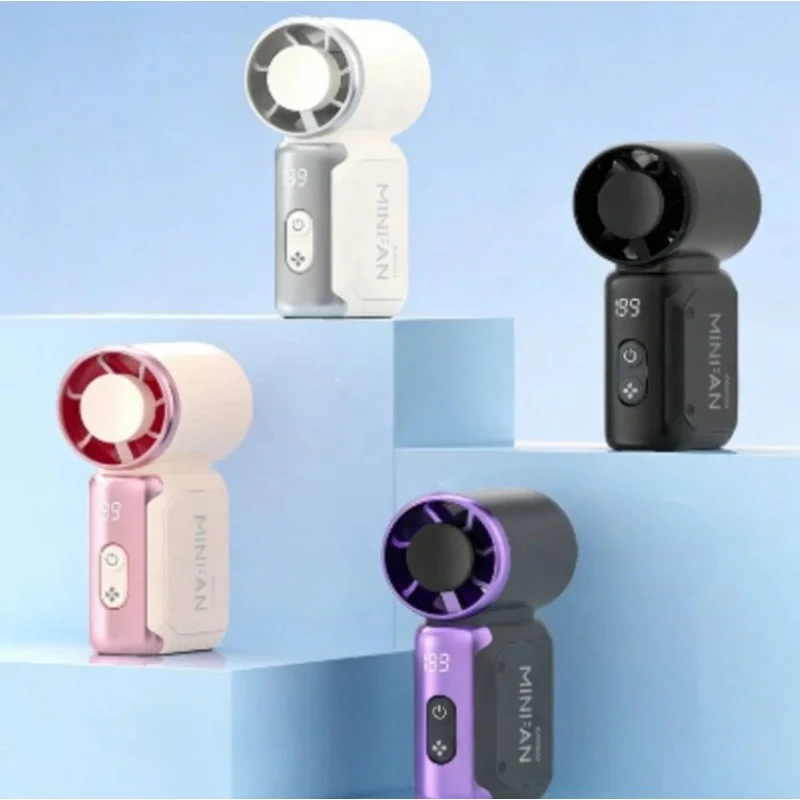 Portable Turbo Fan with LED Display | 5-Speed USB-C Rechargeable Pocket Fan