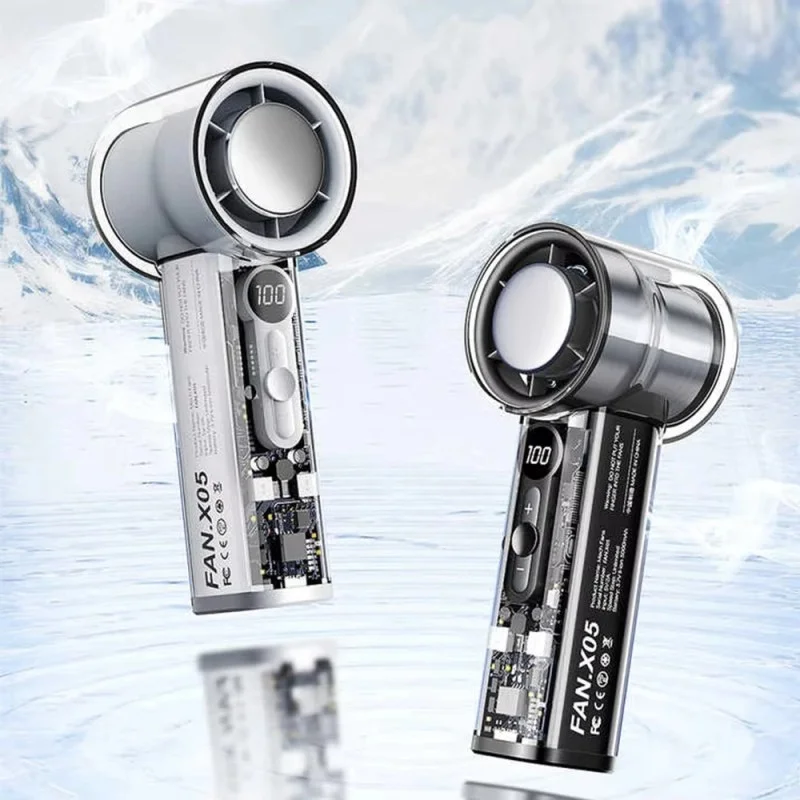 X05 Semiconductor Refrigeration Turbo Fan | High-Speed Handheld Fan 3000mAh