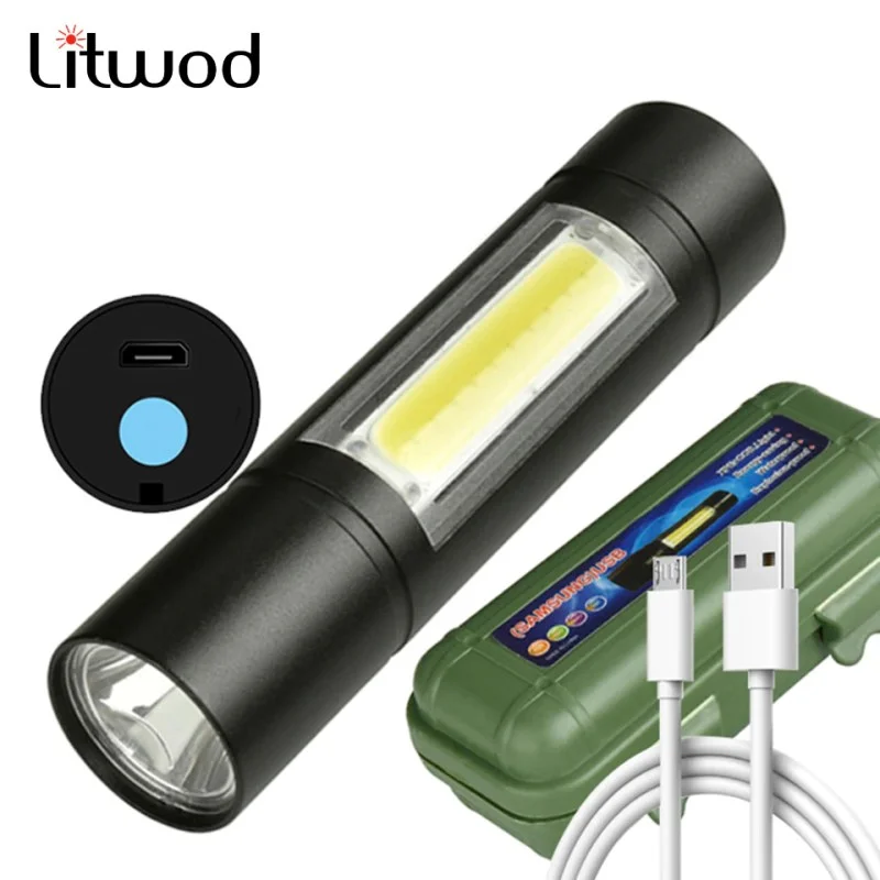 Geepas GP-007 Rechargeable LED Flashlight Torch – Portable High-Power Emergency Light